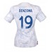 Tanie Strój piłkarski Francja Karim Benzema #19 Koszulka Wyjazdowej dla damskie MŚ 2022 Krótkie Rękawy